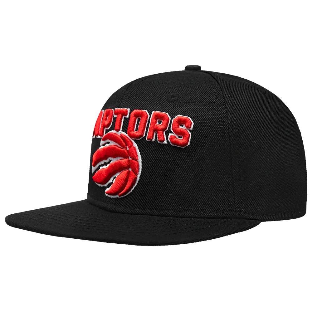 NBA TORONTO RAPTORS RETRO CLASSIC UNISEX LOGO WOOL SNAPBACK HAT (BLACK/RED) - Image 3