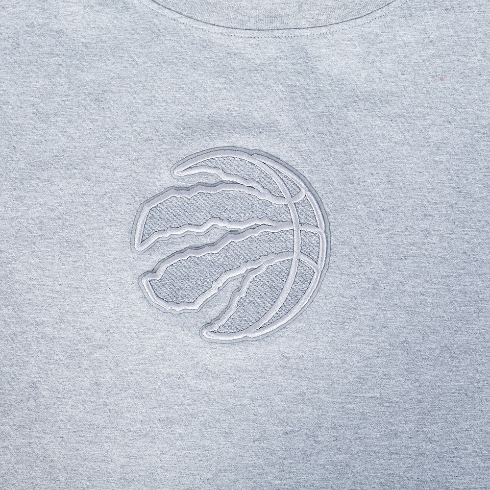 NBA TORONTO RAPTORS REVERSE FRENCH TERRY WOMEN'S SJ BOXY TEE (DARK HEATHER GRAY) - Image 5