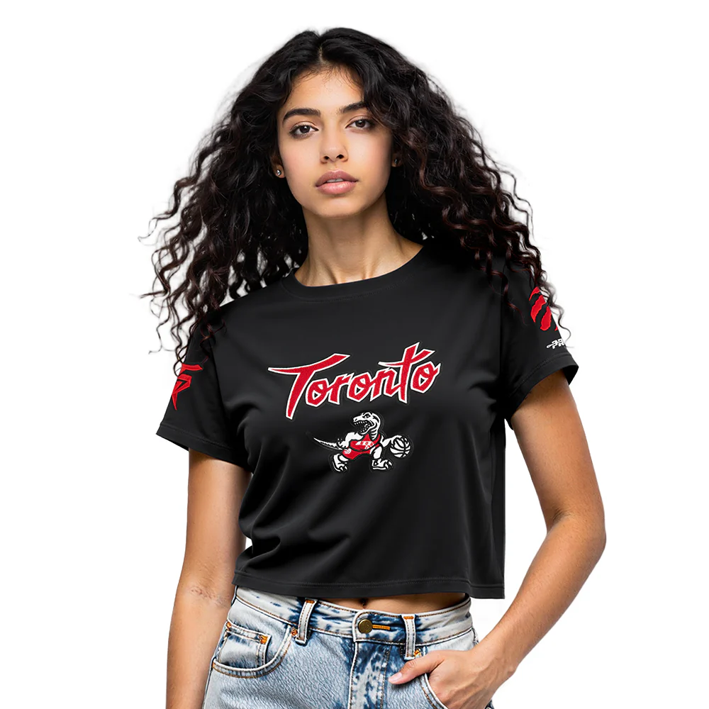 NBA TORONTO RAPTORS CITY EDITION 25-26 WOMEN'S SJ BOXY TEE (BLACK)