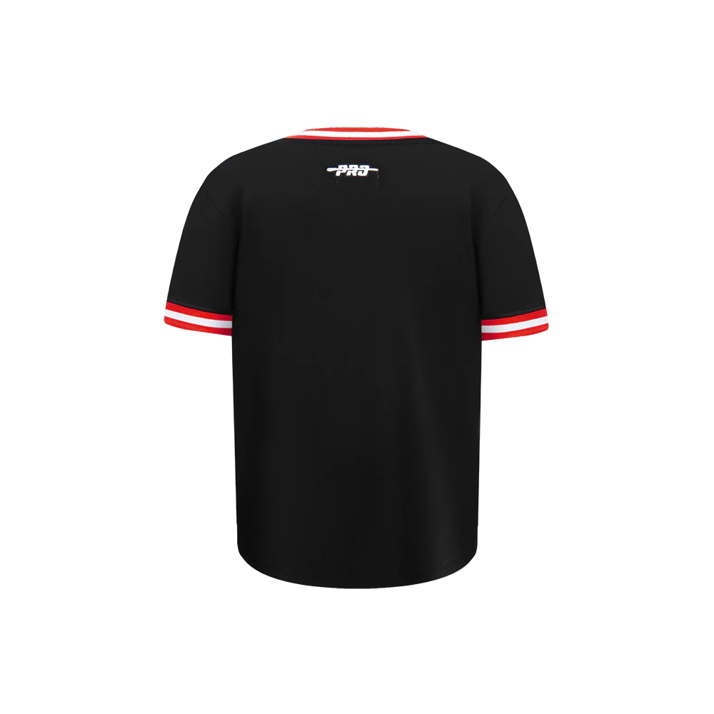NBA TORONTO RAPTORS CLASSIC TODDLER BOYS SHORT SLEEVE STRIPED RIB TEE (BLACK/RED) - Image 3