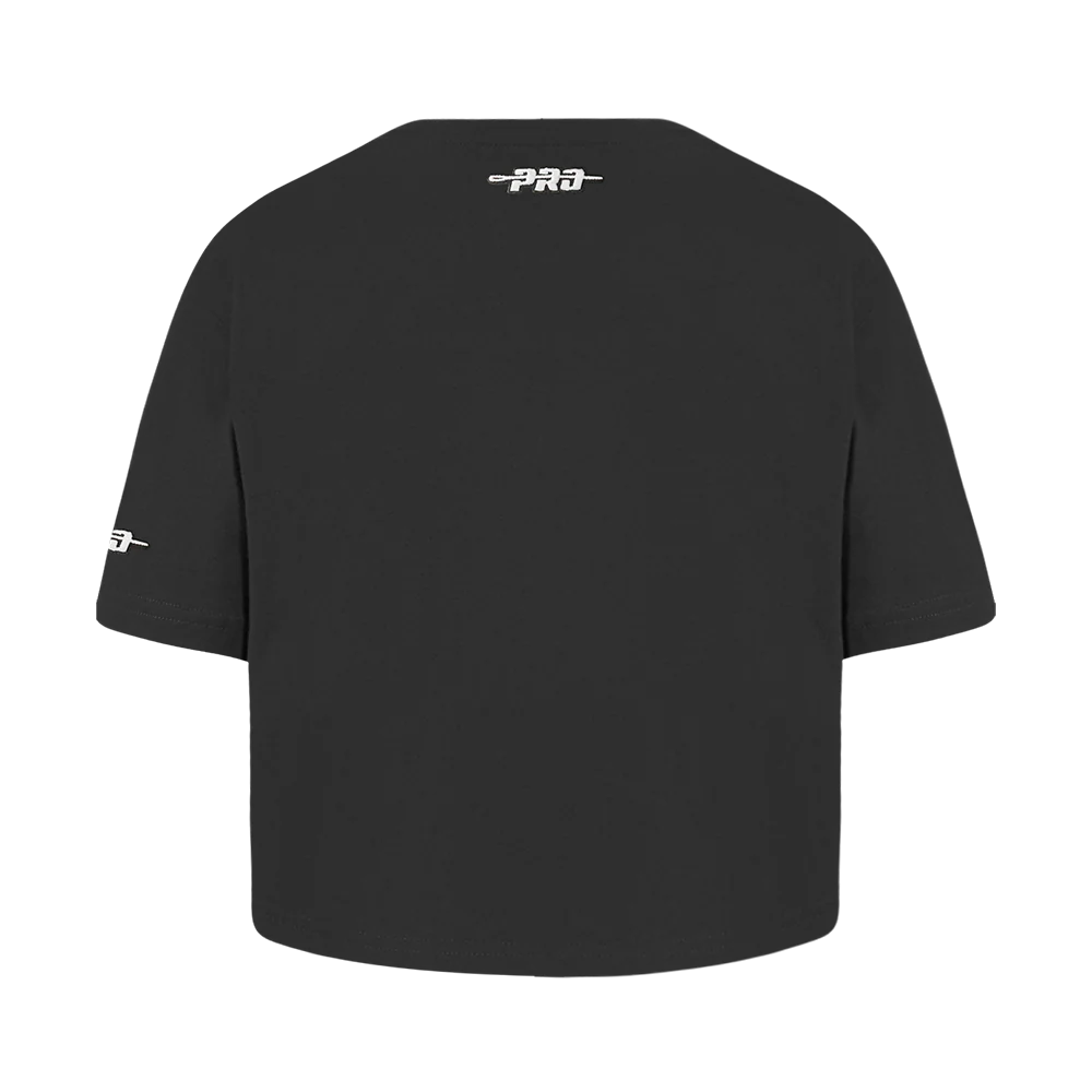 NBA TORONTO RAPTORS RETRO CLASSIC TODDLER GIRLS SHORT SLEEVE BOXY TEE (BLACK) - Image 3