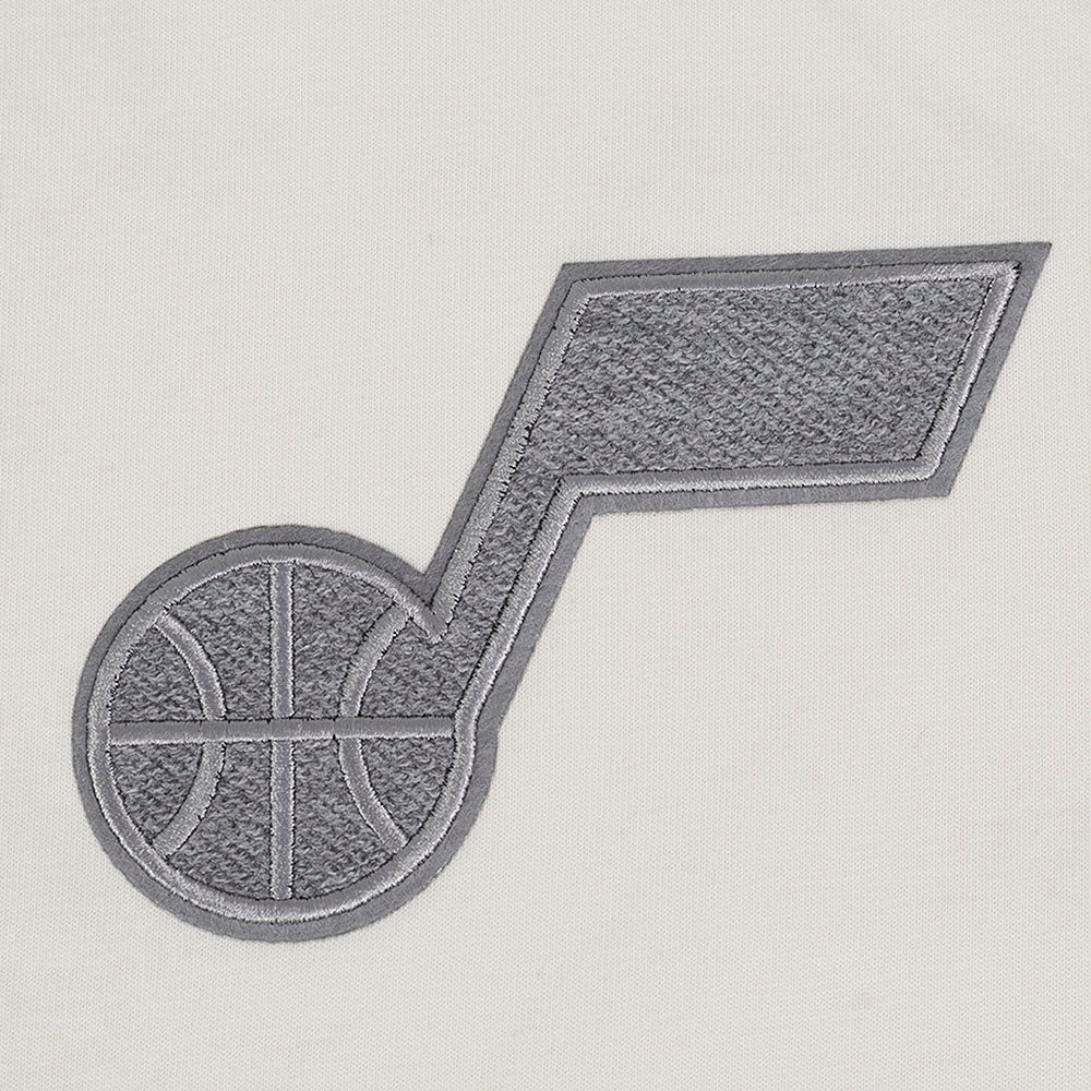 NBA UTAH JAZZ REVERSE FRENCH TERRY MEN'S CJ DROP SHOULDER TEE (EGGSHELL) - Image 7