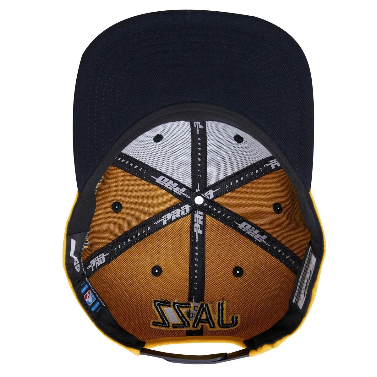 NBA UTAH JAZZ RETRO CLASSIC UNISEX PRIMARY LOGO WOOL SNAPBACK HAT (YELLOW/BLACK) - Image 5