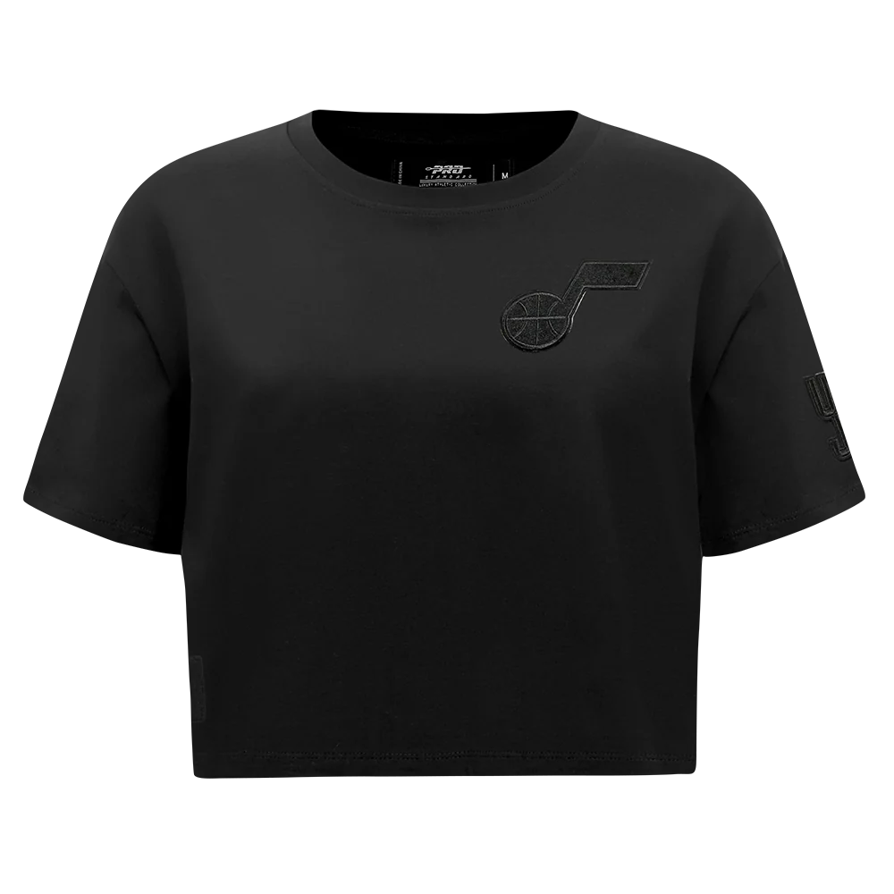 NBA UTAH JAZZ TRIPLE BLACK WOMEN'S SJ BOXY TEE (TRIPLE BLACK)