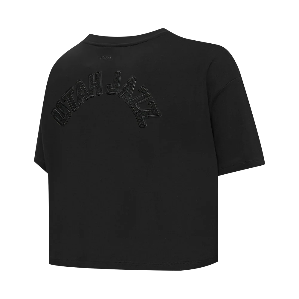 NBA UTAH JAZZ TRIPLE BLACK WOMEN'S SJ BOXY TEE (TRIPLE BLACK) - Image 4