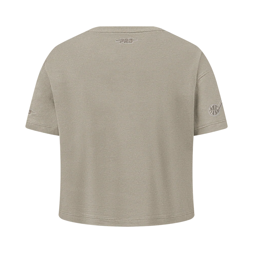 NBA UTAH JAZZ NEUTRAL BIG GIRLS SS BOXY TEE (TAUPE) - Image 3
