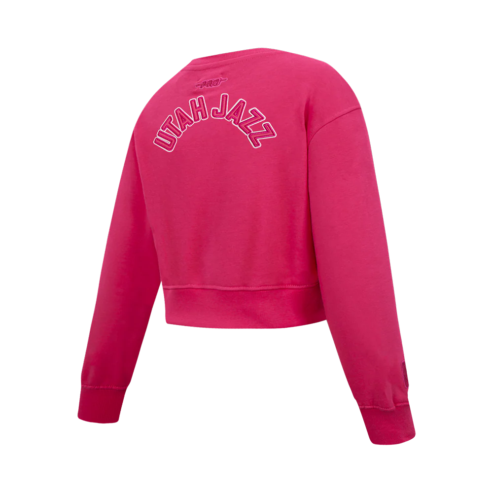 NBA UTAH JAZZ TRIPLE PINK BIG GIRLS FLC CREWNECK (BEETROOT PURPLE) - Image 4