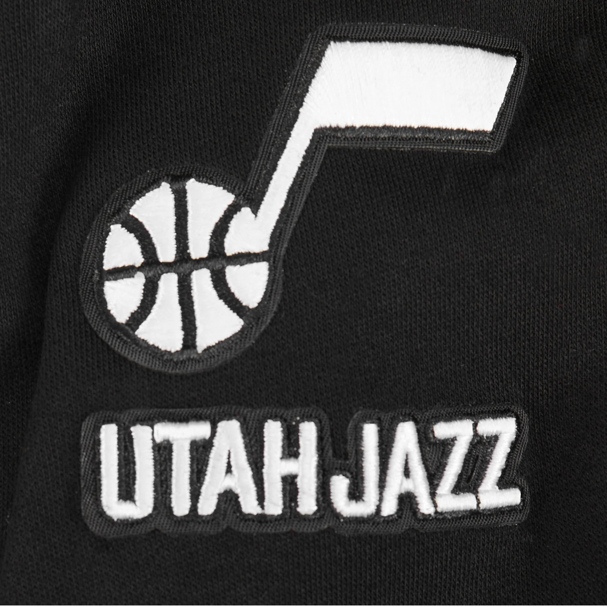 NBA UTAH JAZZ CLASSIC LITTLE GIRLS FLEECE FULL ZIP HOODIE (BLACK) - Image 4