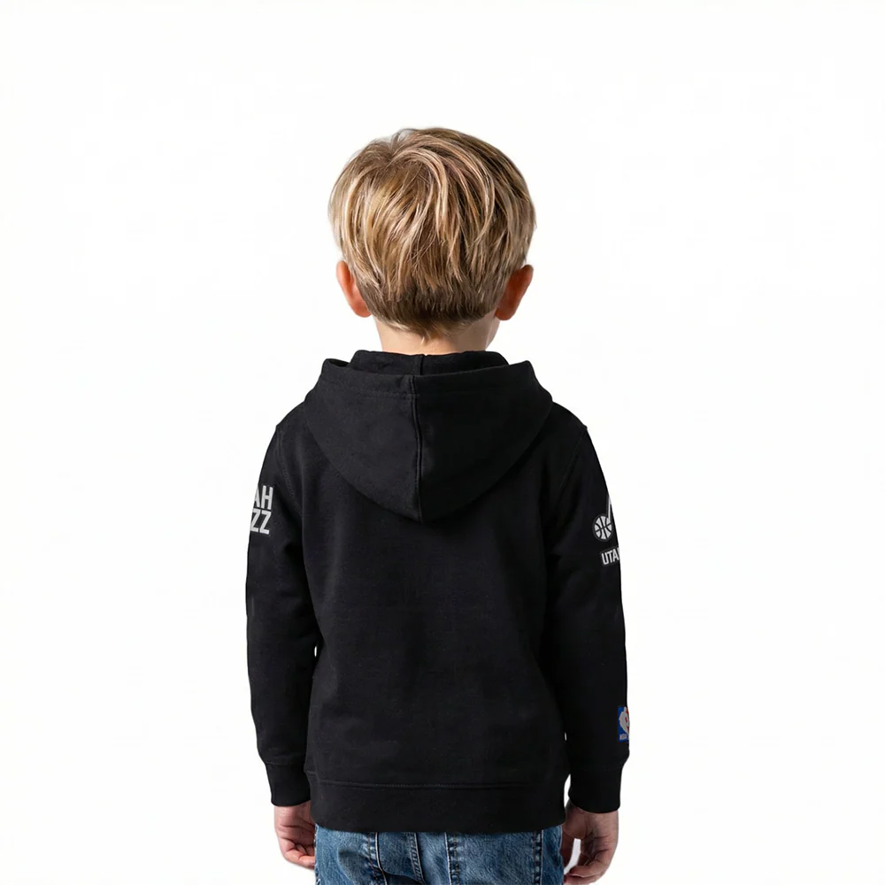 NBA UTAH JAZZ CLASSIC TODDLER BOYS FLEECE PULLOVER HOODIE (BLACK) - Image 2