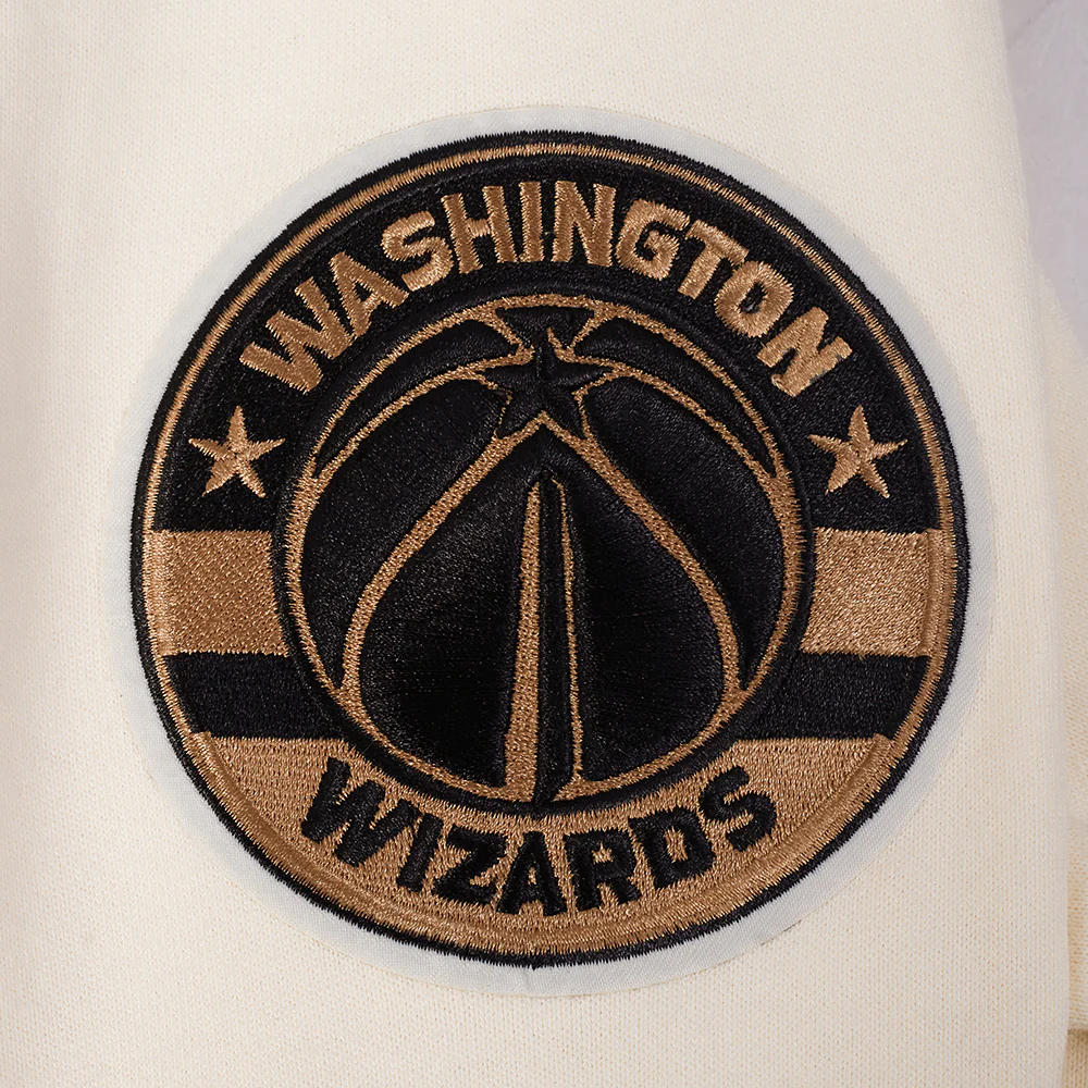 NBA WASHINGTON WIZARDS CITY EDITION 25-26 MEN'S RIB FLC PO HOODIE (EGGSHELL/ BLACK) - Image 7