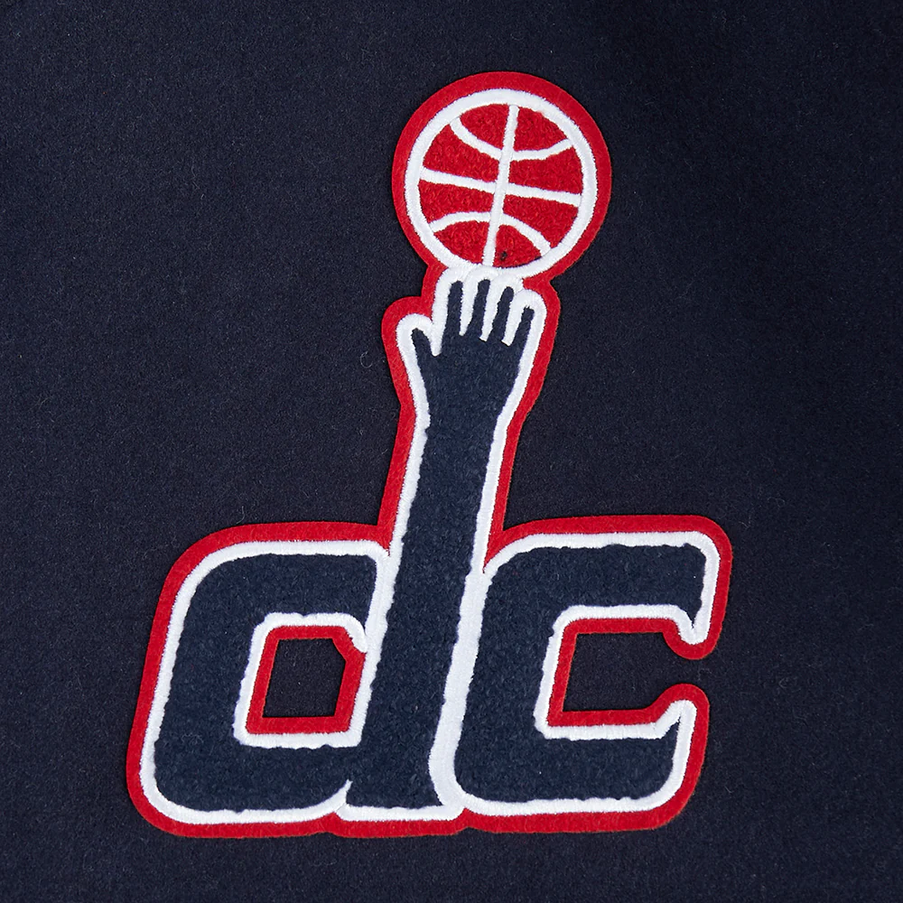 NBA WASHINGTON WIZARDS CLASSIC MEN'S WOOL VARSITY JACKET (MIDNIGHT NAVY) - Image 6