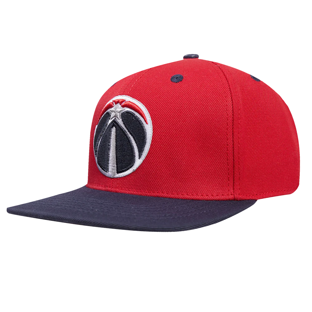 NBA WASHINGTON WIZARDS RETRO CLASSIC UNISEX PRIMARY LOGO WOOL SNAPBACK (RED/MIDNIGHT NAVY) - Image 2
