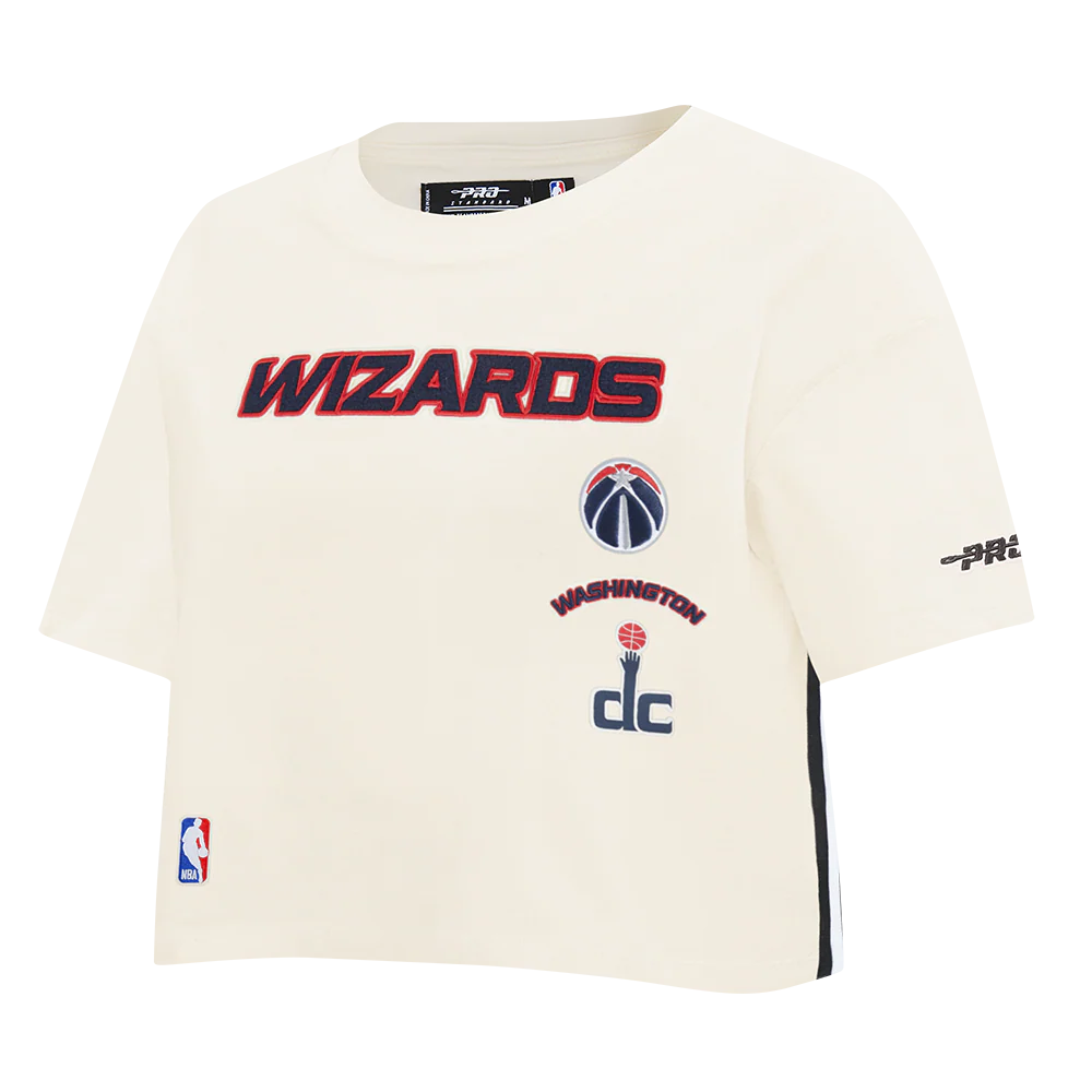 NBA WASHINGTON WIZARDS RETRO CLASSIC WOMEN'S BOXY TEE (EGGSHELL) - Image 3