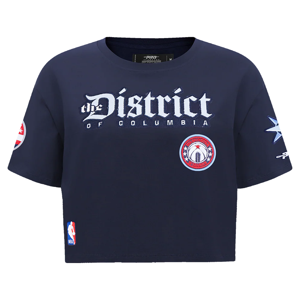 NBA WASHINGTON WIZARDS CITY EDITION 24-25 WOMEN'S SINGLE JERSEY BOXY TEE (MIDNIGHT NAVY)