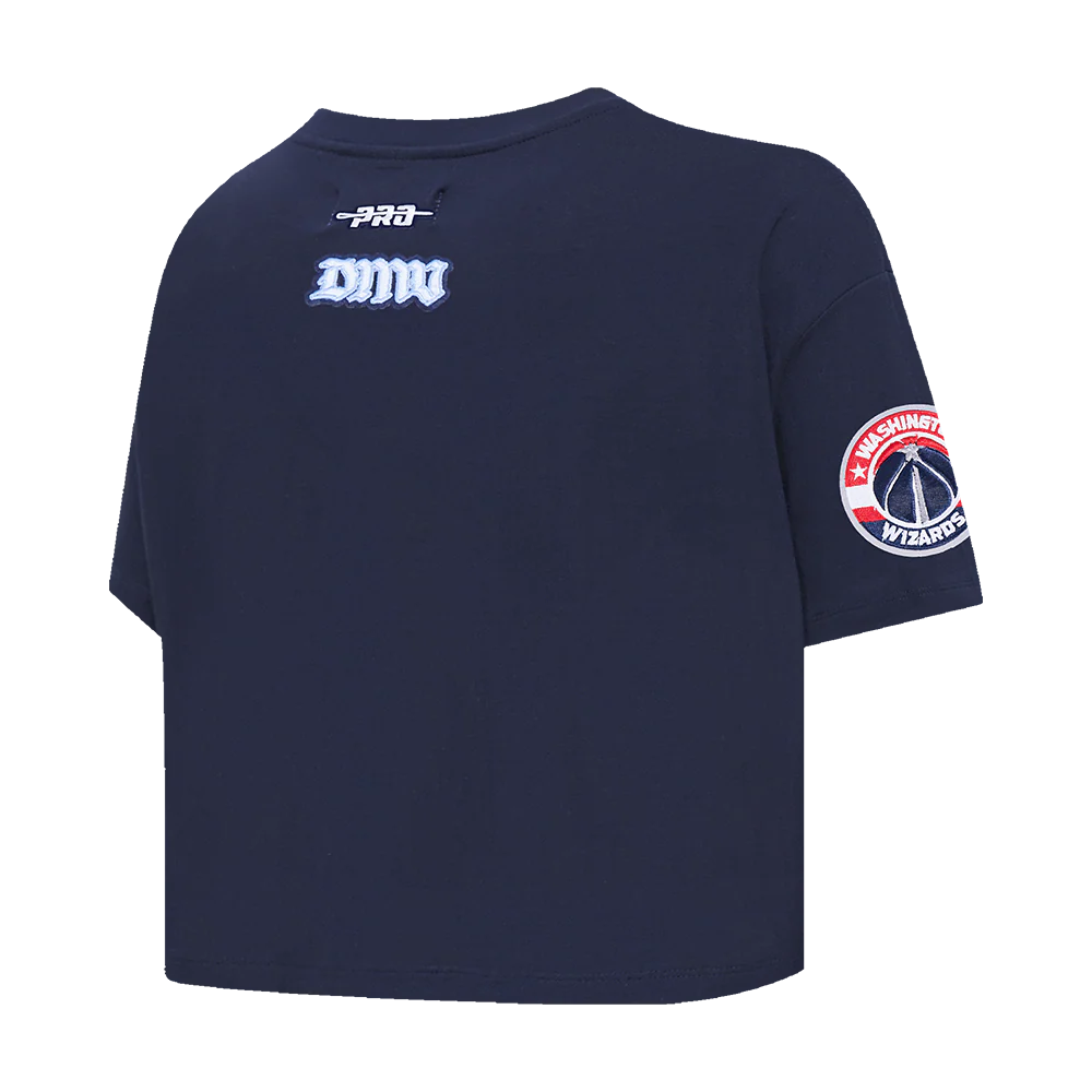 NBA WASHINGTON WIZARDS CITY EDITION 24-25 WOMEN'S SINGLE JERSEY BOXY TEE (MIDNIGHT NAVY) - Image 4