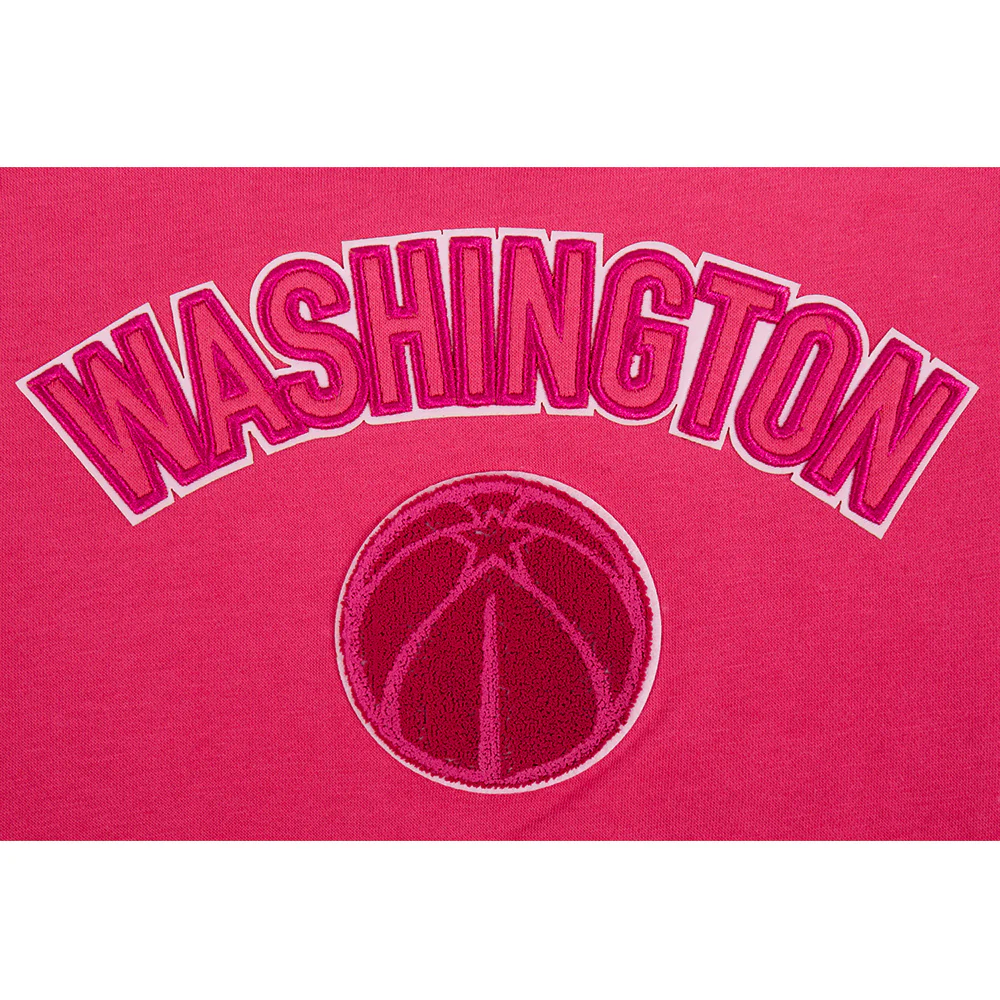 NBA WASHINGTON WIZARDS TRIPLE PINK BIG GIRLS FLC CREWNECK (BEETROOT PURPLE) - Image 7