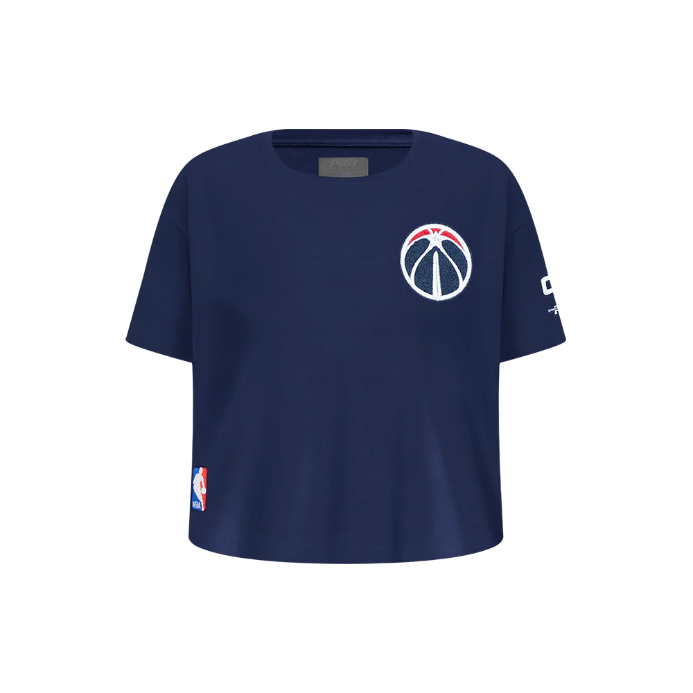NBA WASHINGTON WIZARDS CLASSIC LITTLE GIRLS SHORT SLEEVE BOXY TEE (MIDNIGHT NAVY)