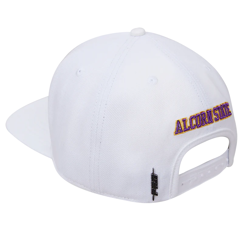 ALCORN STATE UNIVERSITY CLASSIC UNISEX WOOL SNAPBACK HAT (WHITE) - Image 3
