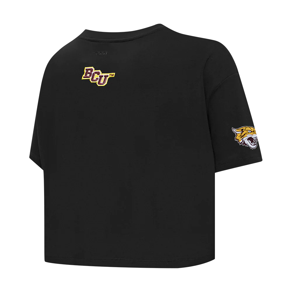 COLLEGE BETHUNE-COOKMAN UNIVERSITY CLASSIC WOMEN'S SJ BOXY TEE (BLACK) - Image 4
