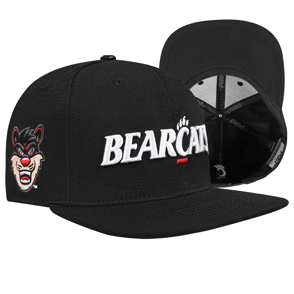 UNIVERSITY OF CINCINNATI CLASSIC UNISEX STACKED LOGO WOOL SNAPBACK (BLACK) - Image 8