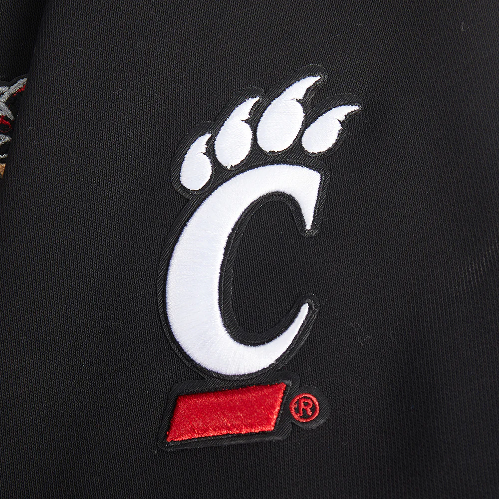 COLLEGE UNIVERSITY OF CINCINNATI CLASSIC WOMEN'S FLC PO HOODIE (BLACK) - Image 5
