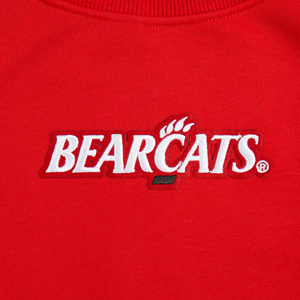 COLLEGE UNIVERSITY OF CINCINNATI WINGSPAN WOMEN'S FLC CREWNECK (RED) - Image 9