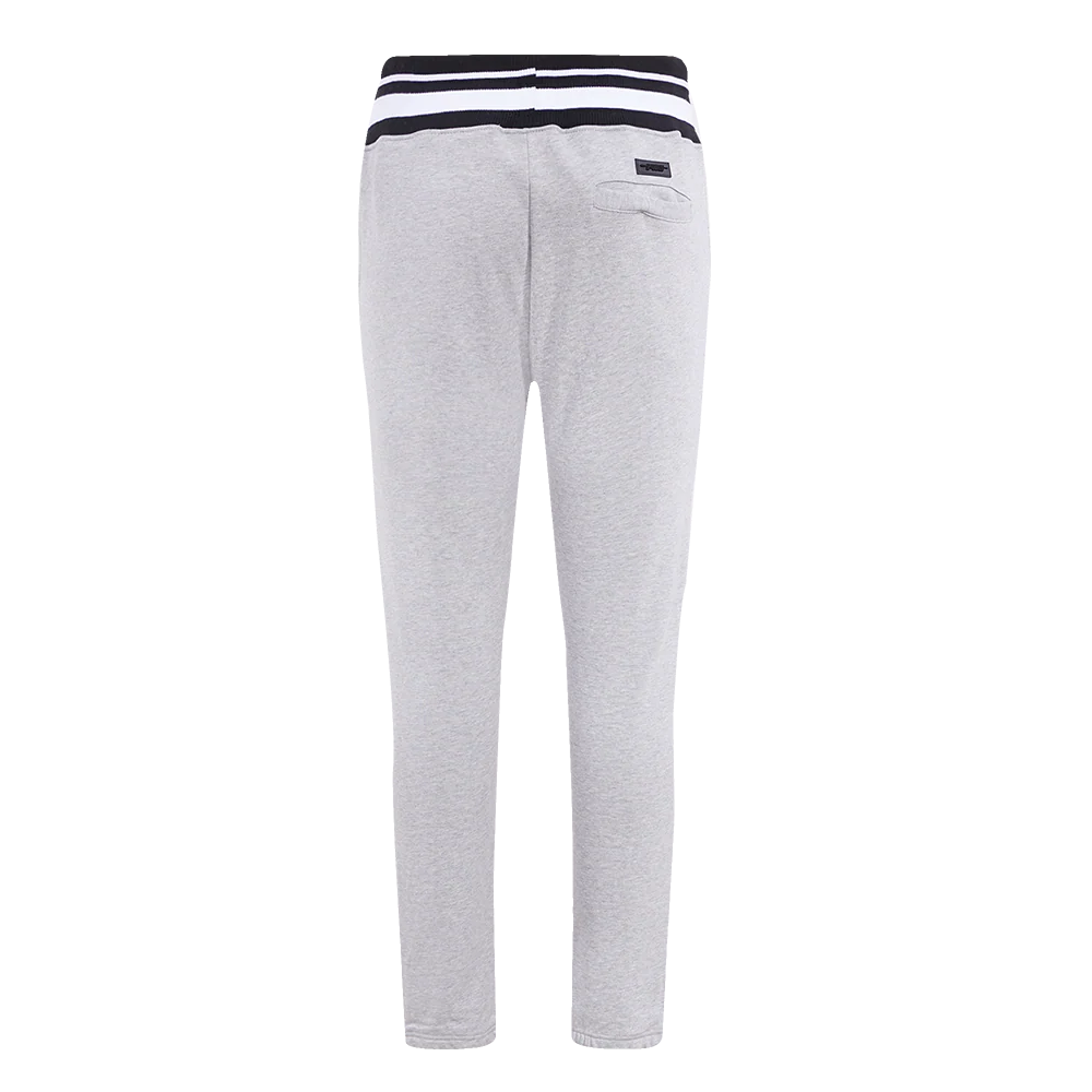 CLARK ATLANTA UNIVERSITY CLASSIC MEN'S STACKED LOGO SWEATPANT (HEATHER GRAY/BLACK) - Image 4