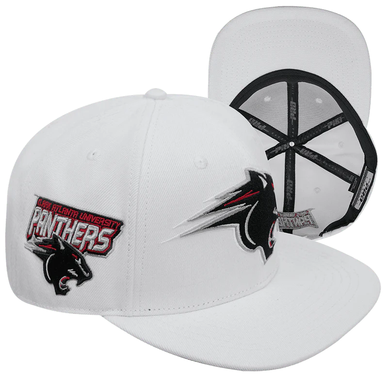 CLARK ATLANTA UNIVERSITY CLASSIC UNISEX WOOL SNAPBACK HAT (WHITE) - Image 6