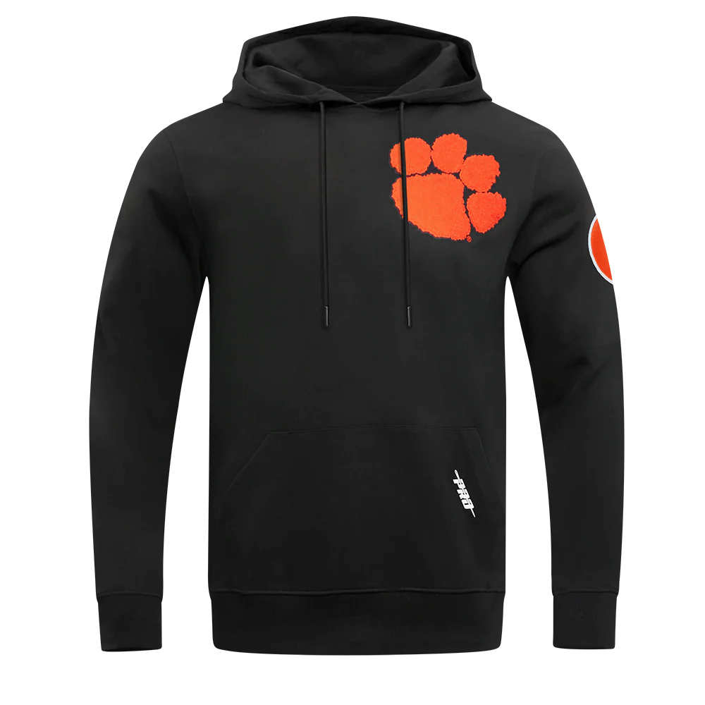 CLEMSON UNIVERSITY CLASSIC MEN'S PULLOVER HOODIE (BLACK) - Image 8