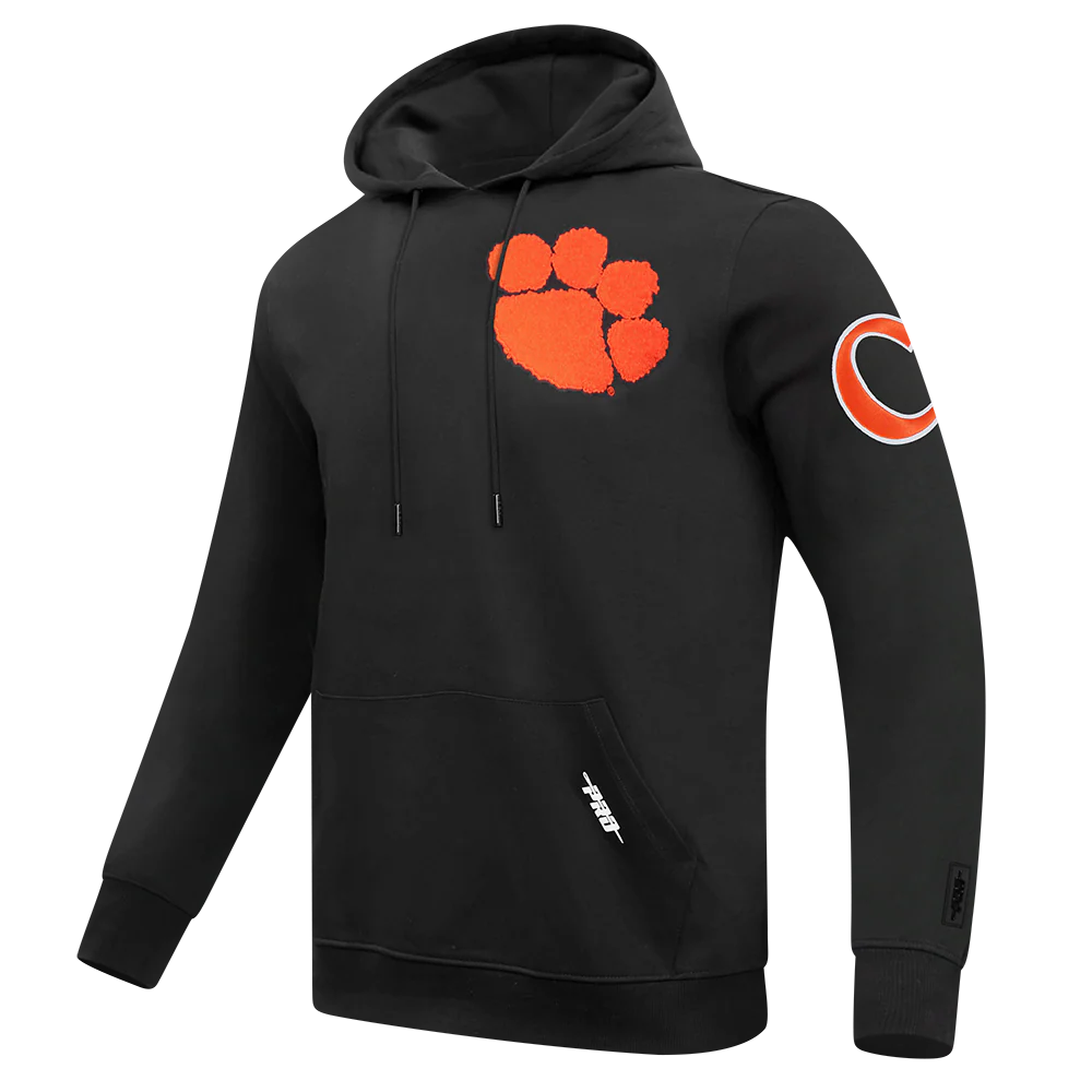 CLEMSON UNIVERSITY CLASSIC MEN'S PULLOVER HOODIE (BLACK) - Image 9