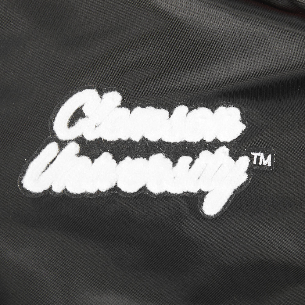COLLEGE CLEMSON UNIVERSITY CLASSIC WOMEN'S RIB SATIN JACKET (BLACK/ORANGE) - Image 5