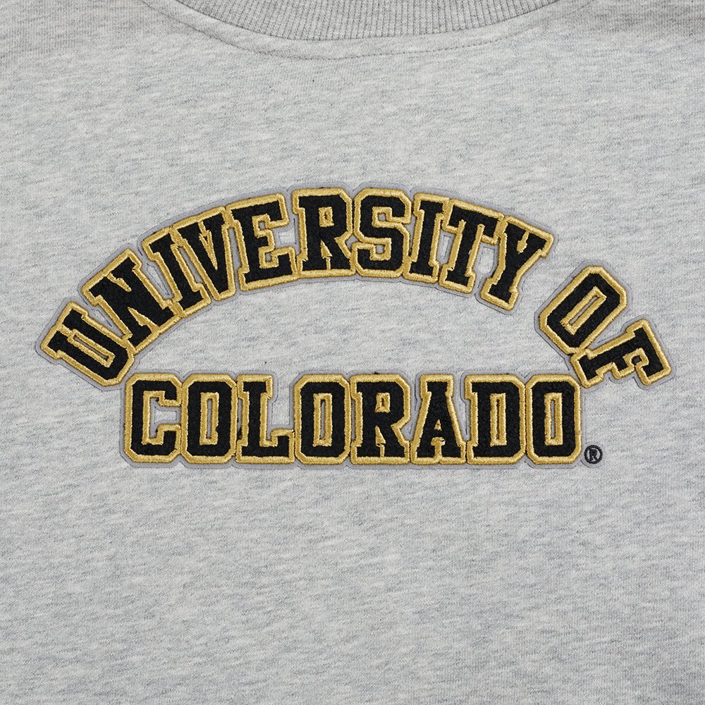 UNIVERSITY OF COLORADO CLASSIC WOMEN'S FLEECE CREWNECK (HEATHER GREY) - Image 6