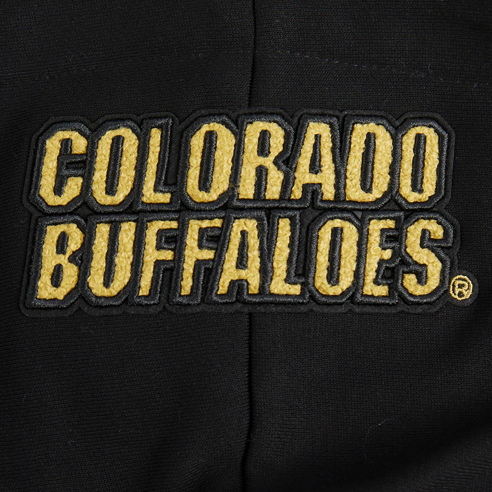 UNIVERSITY OF COLORADO CLASSIC WOMEN'S FLEECE CROPPED PULLOVER HOODIE (BLACK) - Image 5
