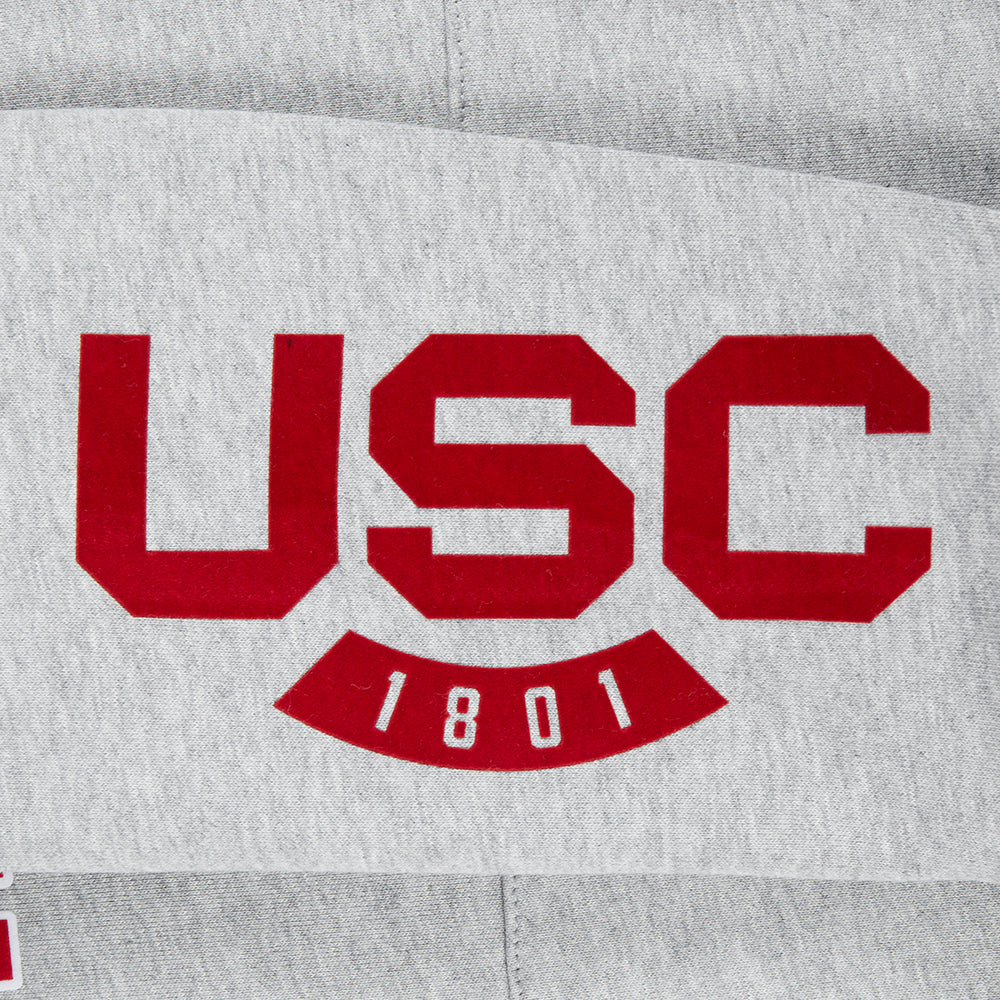 UNIVERSITY OF SOUTH CAROLINA CLASSIC MEN'S STACKED LOGO PO HOO (HEATHER GRAY/BLACK) - Image 6
