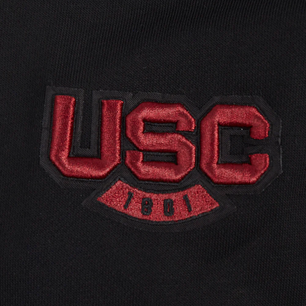 UNIVERSITY OF SOUTH CAROLINA CLASSIC WOMEN'S RIB FLEECE CREWNECK (BLACK) - Image 6