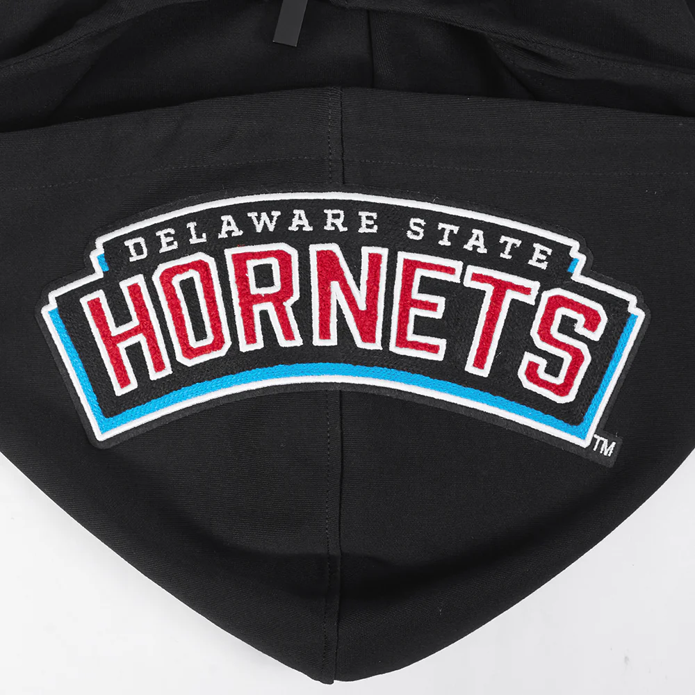 COLLEGE DELAWARE STATE UNIVERSITY CLASSIC MEN'S DK FZ PO HOODIE (BLACK) - Image 5