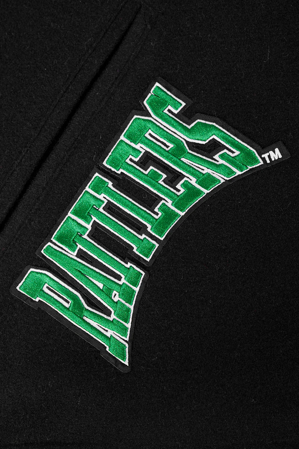 COLLEGE FLORIDA A&M UNIVERSITY CREST EMBLEM MEN'S RIB WOOL VARSITY JACKE (BLACK) - Image 5