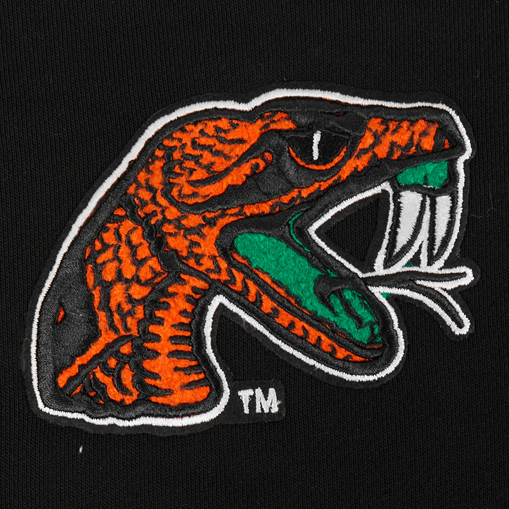 FLORIDA A&M UNIVERSITY CLASSIC WOMEN'S RIB FLEECE CREWNECK (BLACK) - Image 5