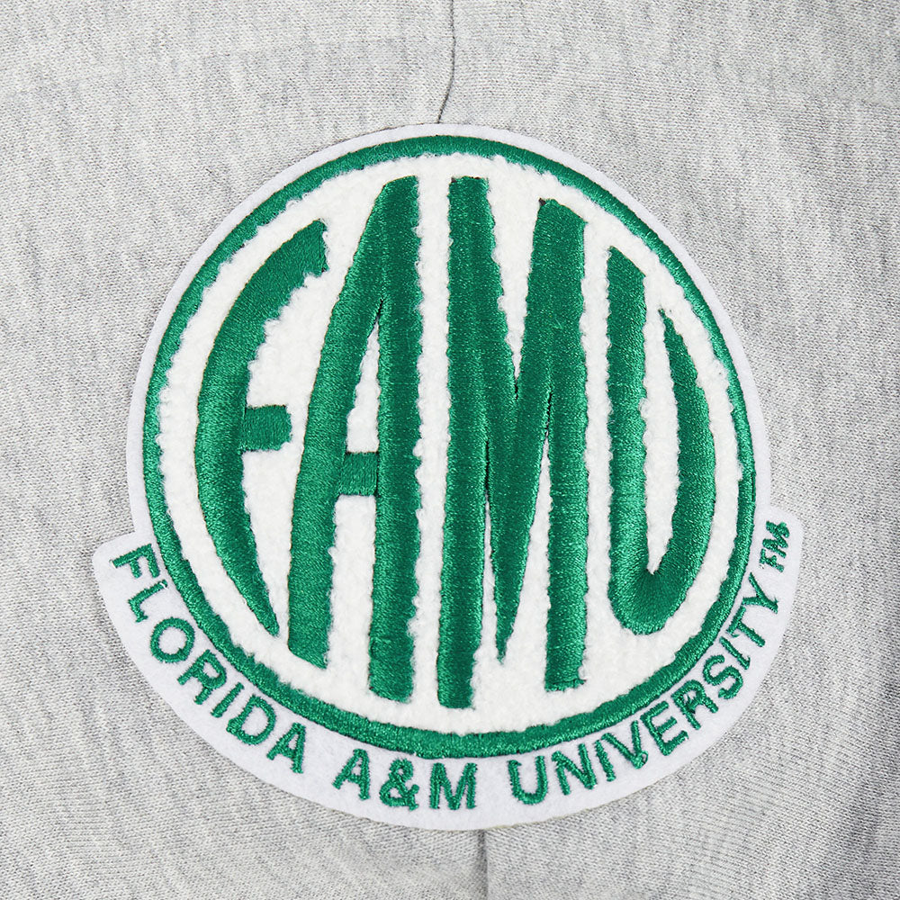 FLORIDA A&M UNIVERSITY CLASSIC FLEECE CROPPED PULLOVER HOODIE (HEATHER GREY) - Image 7
