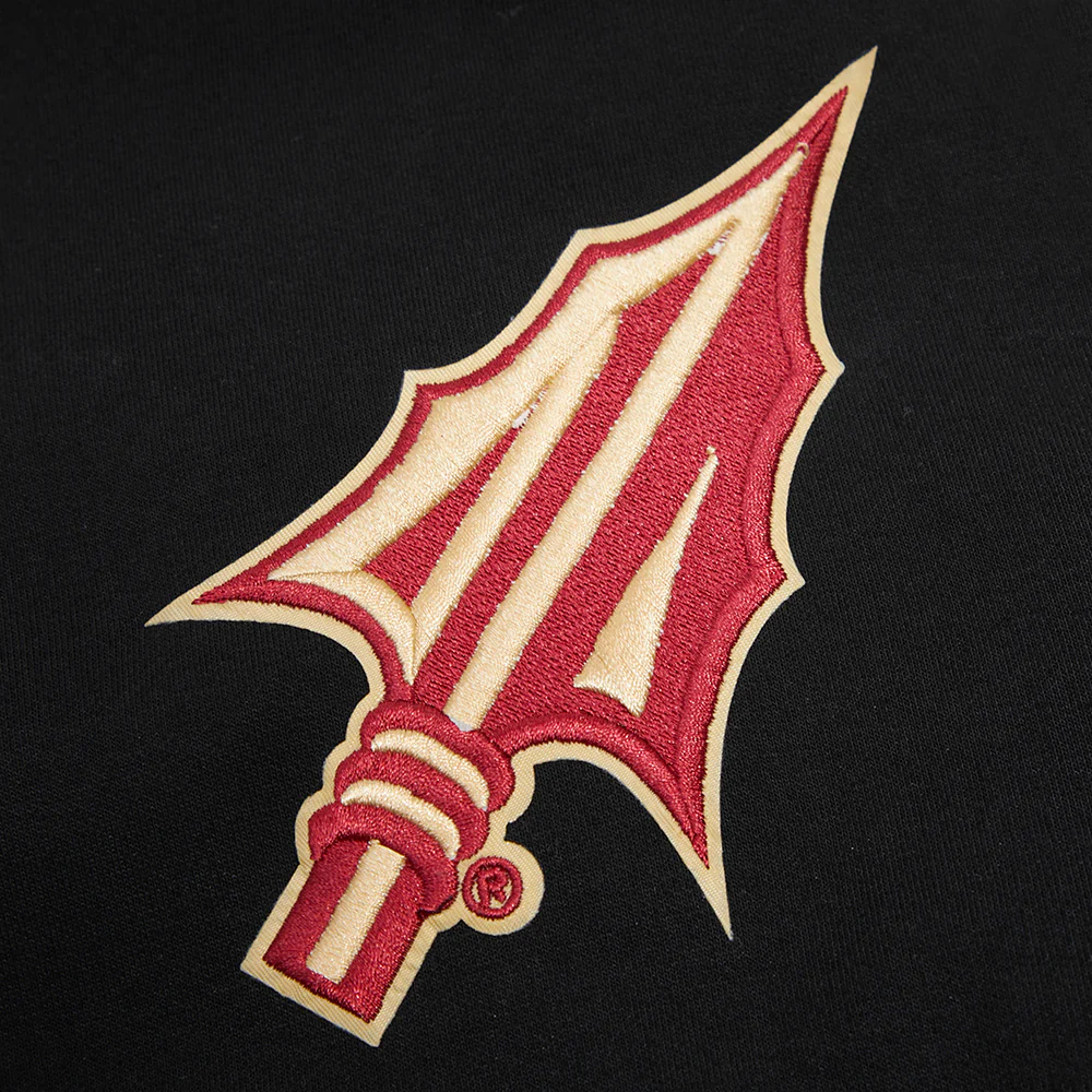 FLORIDA STATE UNIVERSITY CLASSIC MEN'S PULLOVER HOODIE (BLACK) - Image 5