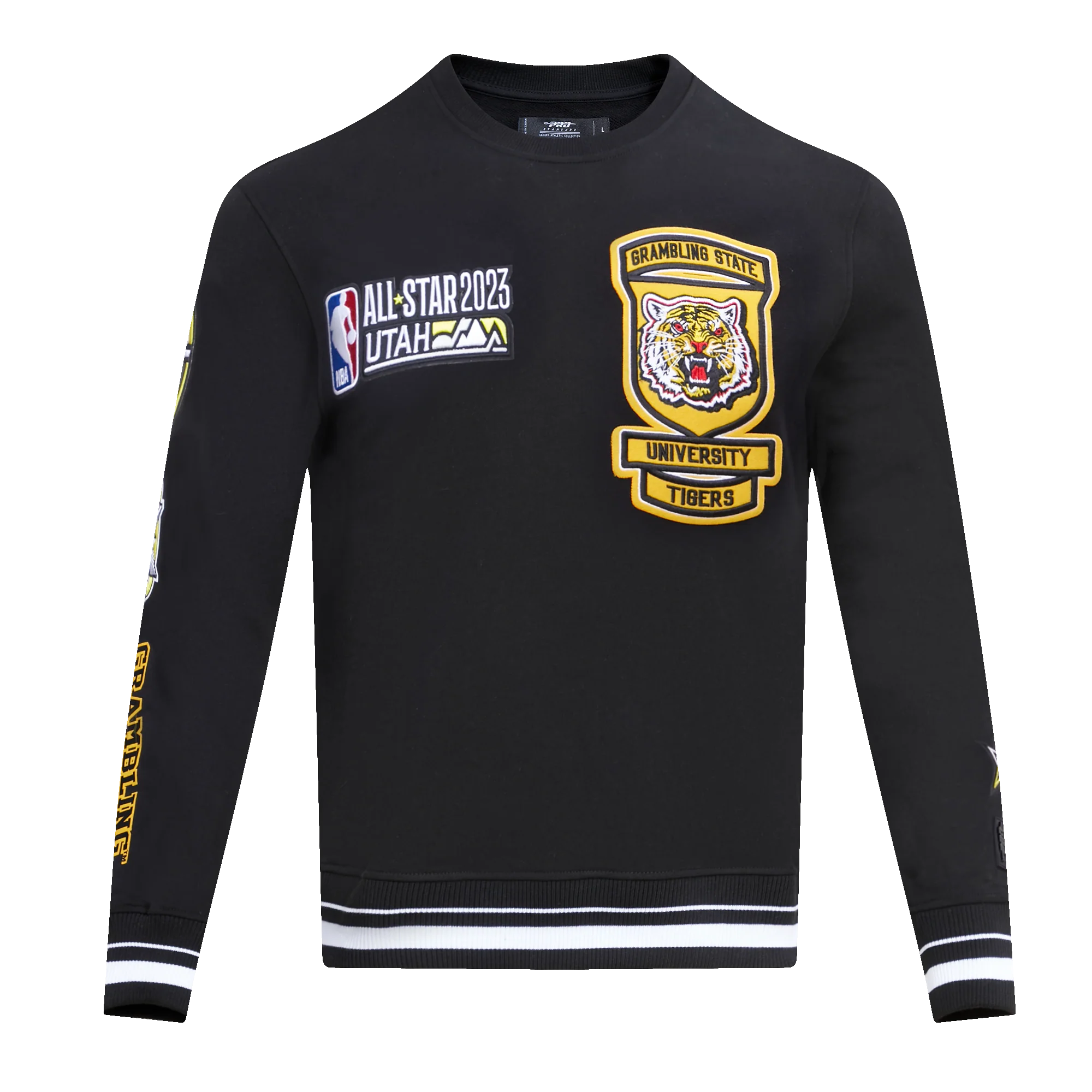 NBA X HBCU ALL STAR 2023 MEN'S GRAMBLING RIB FLEECE CREWNECK (BLACK)