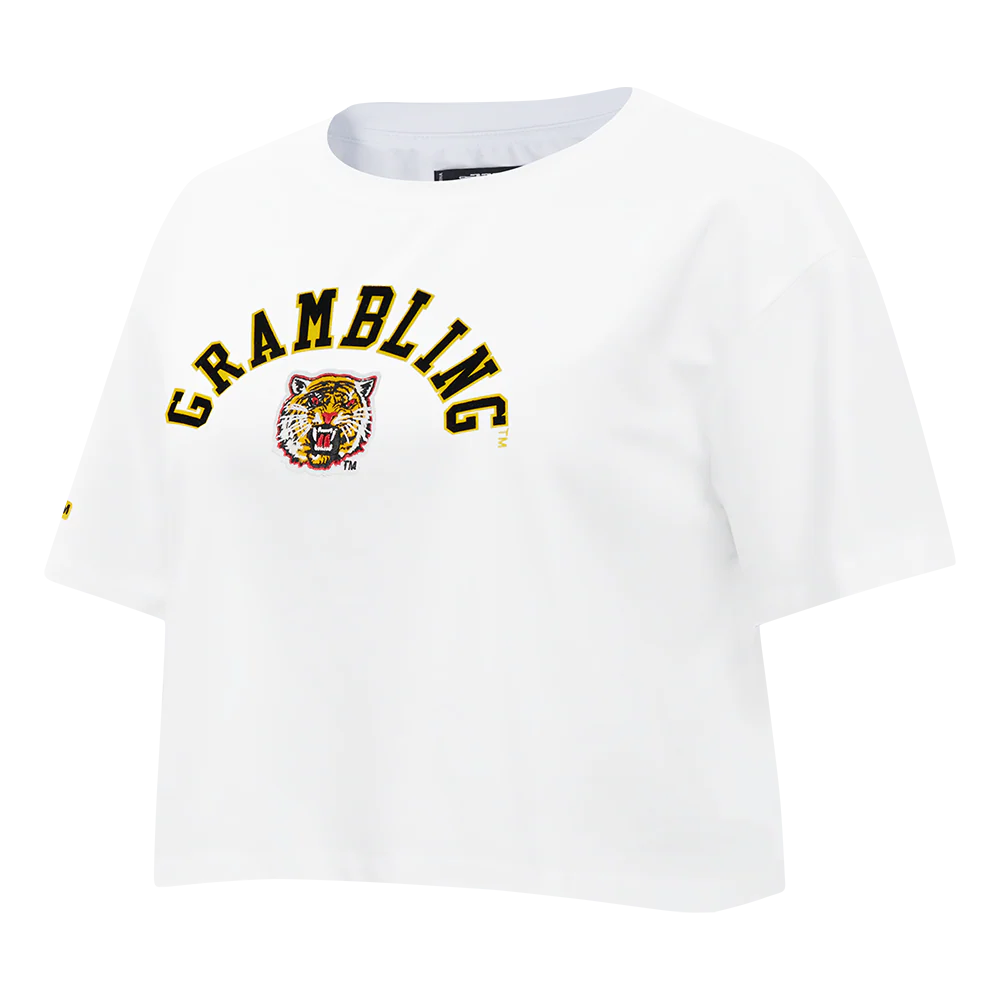 COLLEGE GRAMBLING STATE UNIVERSITY CLASSIC WOMEN'S SJ BOXY TEE (WHITE) - Image 2