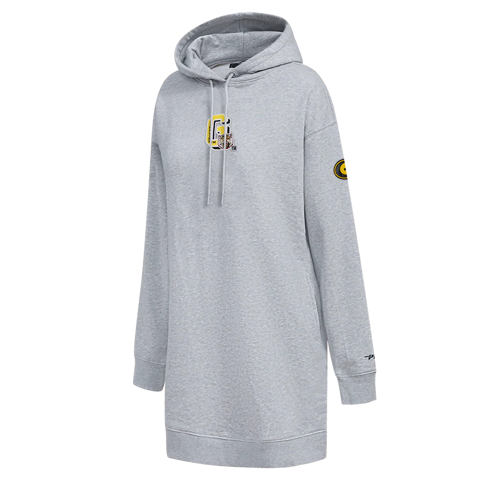 GRAMBLING STATE UNIVERSITY CLASSIC FLEECE HOODIE DRESS (HEATHER GREY) - Image 2