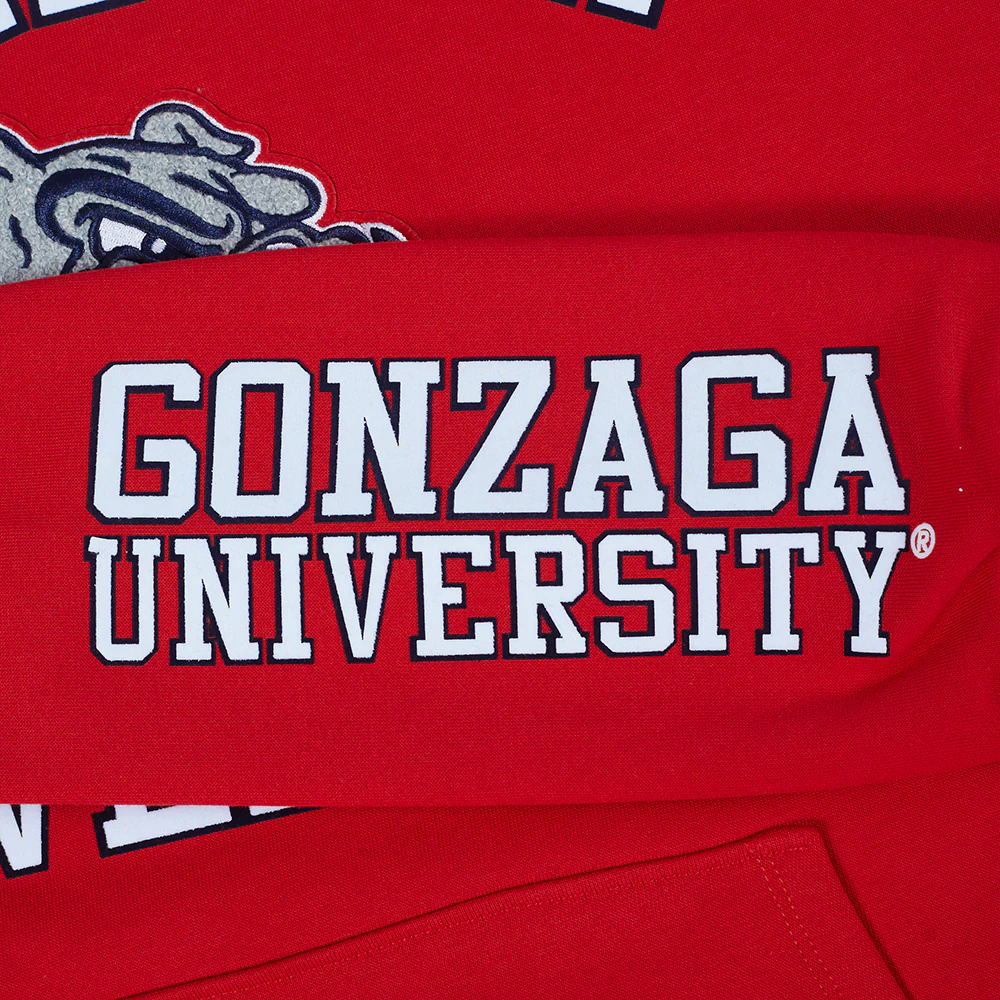 GONZAGA UNIVERSITY CLASSIC MEN'S STACKED LOGO PO HOODIE (RED/MIDNIGHT NAVY/RED) - Image 6