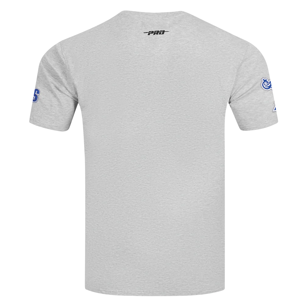 HAMPTON UNIVERSITY CLASSIC MEN'S STACKED LOGO SINGLE JERSEY TEE (HEATHER GREY) - Image 3