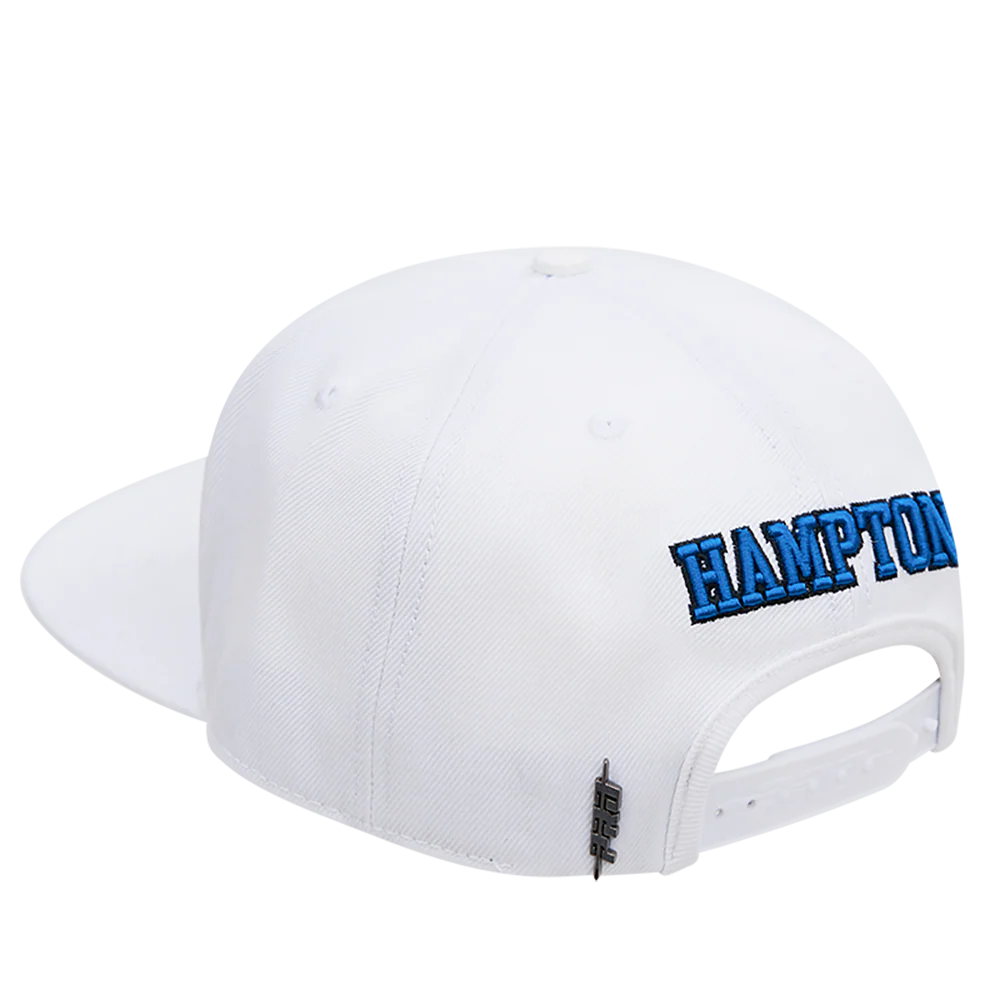 HAMPTON UNIVERSITY CLASSIC UNISEX STACKED LOGO WOOL SNAPBACK HAT (WHITE) - Image 4