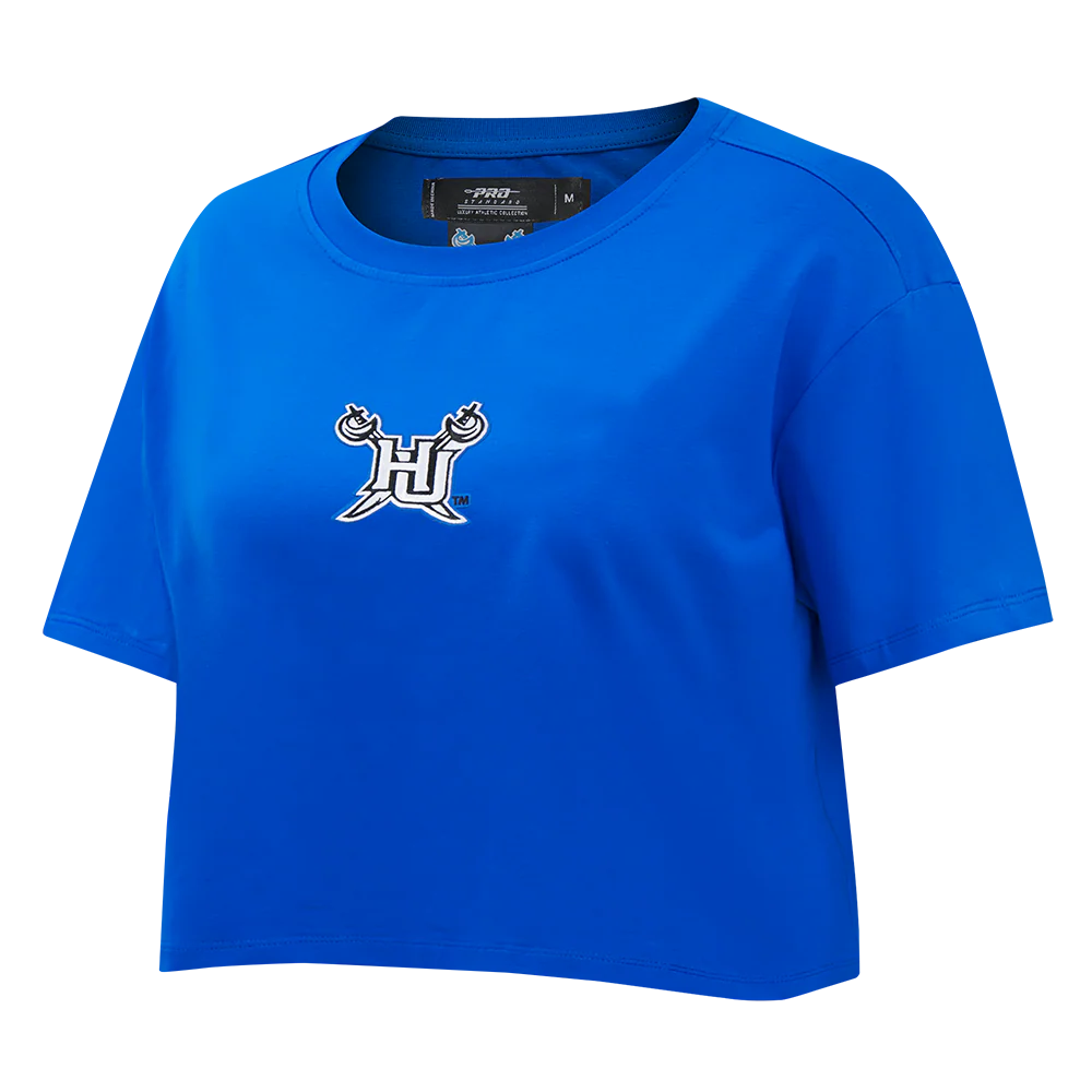 COLLEGE HAMPTON UNIVERSITY WINGSPAN WOMEN'S SJ BOXY TEE (ROYAL BLUE) - Image 3