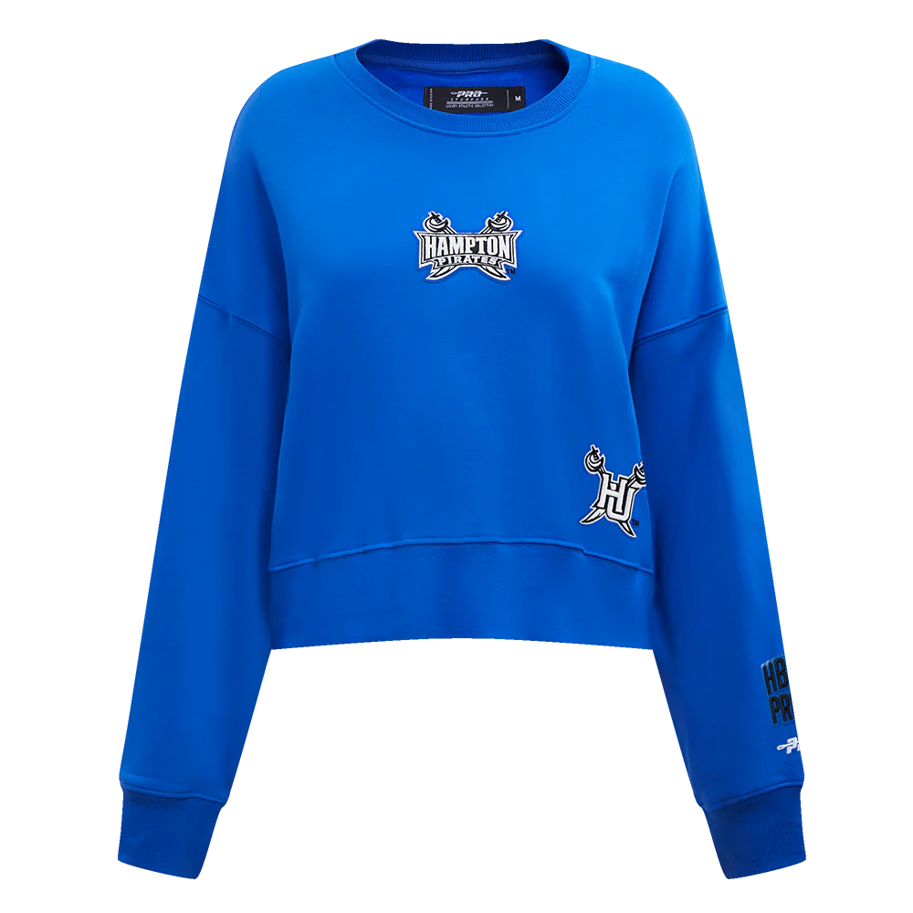 COLLEGE HAMPTON UNIVERSITY WINGSPAN WOMEN'S FLC CREWNECK (ROYAL BLUE) - Image 2