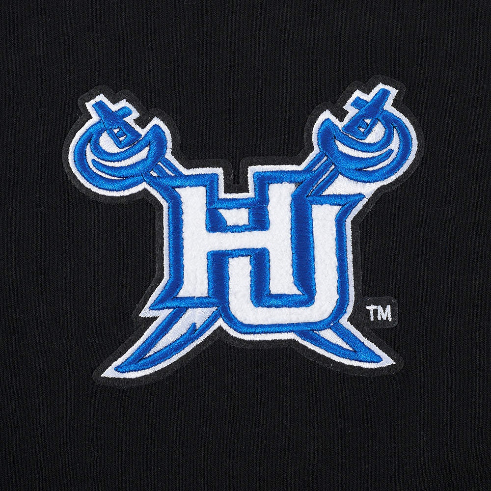 HAMPTON UNIVERSITY CLASSIC WOMEN'S RIB FLEECE CREWNECK (BLACK) - Image 5