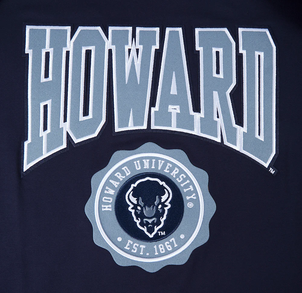 COLLEGE HOWARD UNIVERSITY CREST EMBLEM MEN'S SJ TEE (MIDNIGHT NAVY) - Image 5